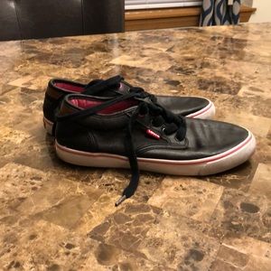 Black denim tennis shoes